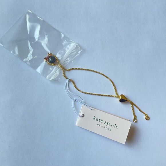 NWT Disney X Kate Spade New York Minnie Slider Bracelet in Black Jewel - Picture 2 of 4